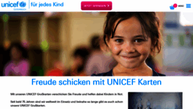 What Unicef-karten.at website looked like in 2020 (3 years ago)