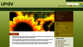 What Upov.int website looked like in 2020 (3 years ago)