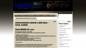 What Univex.cz website looked like in 2020 (3 years ago)