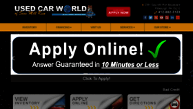 What Usedcarworldpa.com website looked like in 2020 (3 years ago)