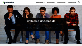 What Underpaids.com website looked like in 2020 (3 years ago)