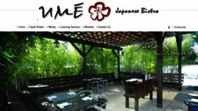 What Umebistro.com website looked like in 2020 (4 years ago)