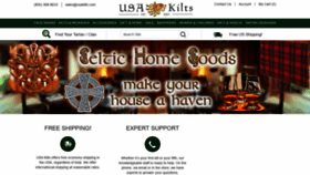 What Usakilts.com website looked like in 2020 (3 years ago)
