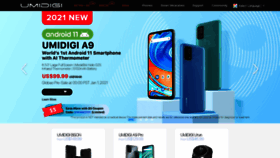 What Umidigi.com website looked like in 2021 (3 years ago)