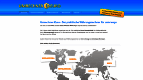 What Umrechner-euro.de website looked like in 2021 (3 years ago)