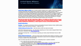 What Unitedspacealliance.com website looked like in 2021 (3 years ago)