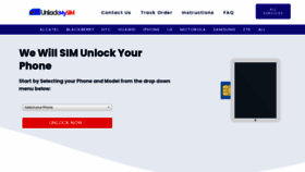 What Unlockmysim.com website looked like in 2021 (3 years ago)