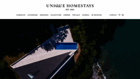 What Uniquehomestays.com website looked like in 2021 (3 years ago)