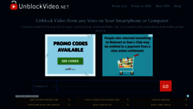 What Unblockvideo.net website looked like in 2021 (3 years ago)