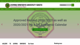 What Udusok.edu.ng website looked like in 2021 (3 years ago)
