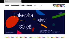 What Ujep.cz website looked like in 2021 (3 years ago)
