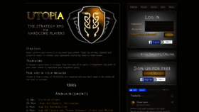 What Utopia-game.com website looked like in 2021 (3 years ago)