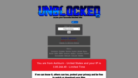 What Unblocked.cloud website looked like in 2021 (3 years ago)