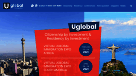 What Uglobal.com website looked like in 2021 (3 years ago)