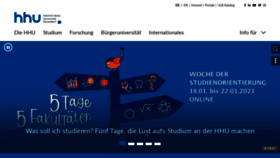 What Uni-duesseldorf.de website looked like in 2021 (3 years ago)