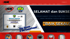 What Uigm.ac.id website looked like in 2021 (3 years ago)