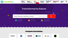 What Universidades.cr website looked like in 2021 (3 years ago)