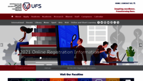 What Ufs.ac.za website looked like in 2021 (3 years ago)