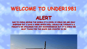 What Under1981.com website looked like in 2021 (3 years ago)