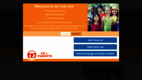 What Uptoparents.org website looked like in 2021 (3 years ago)