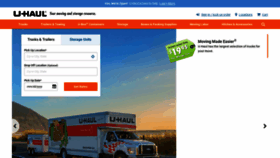 What Uhaul.com website looked like in 2021 (3 years ago)