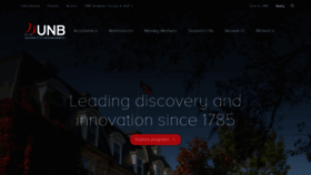 What Unb.ca website looked like in 2021 (3 years ago)