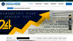 What Unila.ac.id website looked like in 2021 (3 years ago)