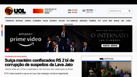 What Uol.com.br website looked like in 2021 (5 years ago)