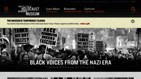 What Ushmm.org website looked like in 2021 (3 years ago)