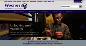 What Uwo.ca website looked like in 2021 (3 years ago)