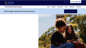 What Uwa.edu.au website looked like in 2021 (3 years ago)