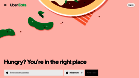 What Ubereats.com website looked like in 2021 (3 years ago)