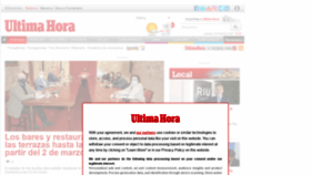 What Ultimahora.es website looked like in 2021 (4 years ago)