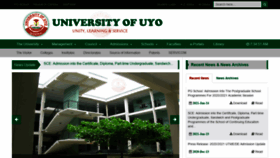 What Uniuyo.edu.ng website looked like in 2021 (3 years ago)