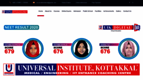 What Universalinstitute.in website looked like in 2021 (3 years ago)