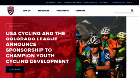 What Usacycling.org website looked like in 2021 (3 years ago)