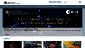 What Unoosa.org website looked like in 2021 (3 years ago)