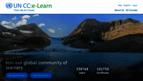 What Unccelearn.org website looked like in 2021 (3 years ago)