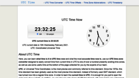 What Utctime.net website looked like in 2021 (3 years ago)