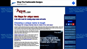 What Unique-names.com website looked like in 2021 (3 years ago)