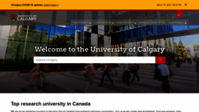 What Ucalgary.ca website looked like in 2021 (3 years ago)