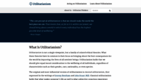 What Utilitarianism.net website looked like in 2021 (3 years ago)