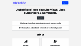 What Utubehits.com website looked like in 2021 (3 years ago)