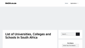 What Uni24.co.za website looked like in 2021 (4 years ago)