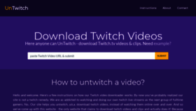 What Untwitch.com website looked like in 2021 (3 years ago)