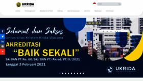 What Ukrida.ac.id website looked like in 2021 (3 years ago)
