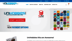 What Unihobbies.co.za website looked like in 2021 (3 years ago)