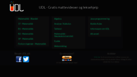What Udl.no website looked like in 2021 (3 years ago)