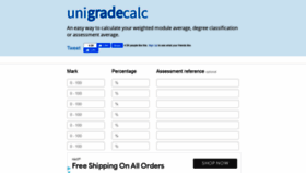 What Unigradecalc.com website looked like in 2021 (3 years ago)