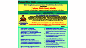 What Uniquebiblestudy.com website looked like in 2021 (2 years ago)